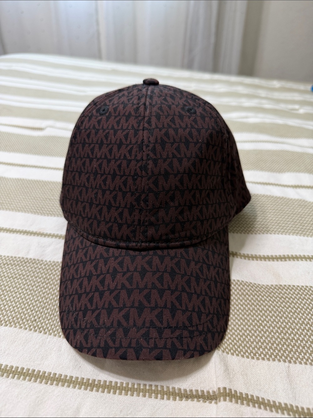 Michael Kors Brown MK Monogram Baseball Cap